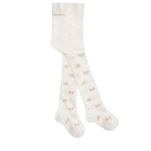 Monnalisa Ivory Logo Lycra Tights
